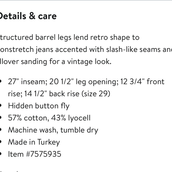 We the Free midrise Barrel Jeans 27 - Picture 7 of 7